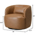 Ashlie Faux Leather Swivel Chair - Camel Modern Swivel Chair | Faux Leather Armchairs | Kinwell Furniture | Swivel Accent Chairs